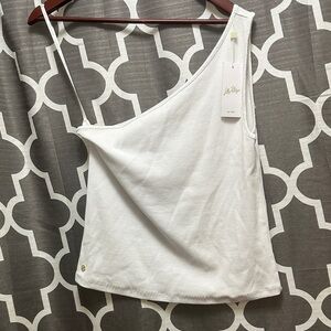 Lilly Pulitzer Asymmetrical White Camisole